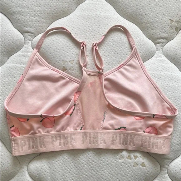 PINK Victoria's Secret Peach Print Bra - Picture 2 of 3